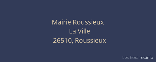 Mairie Roussieux