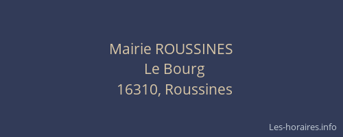 Mairie ROUSSINES