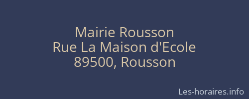 Mairie Rousson