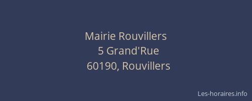 Mairie Rouvillers