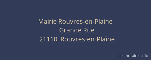 Mairie Rouvres-en-Plaine