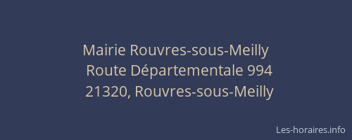 Mairie Rouvres-sous-Meilly