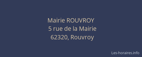 Mairie ROUVROY