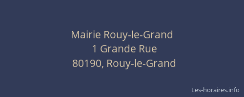 Mairie Rouy-le-Grand