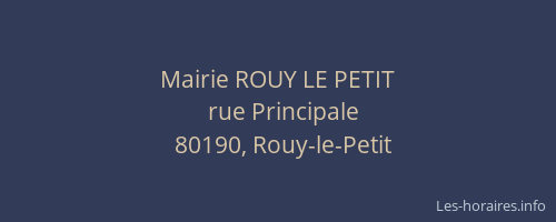 Mairie ROUY LE PETIT
