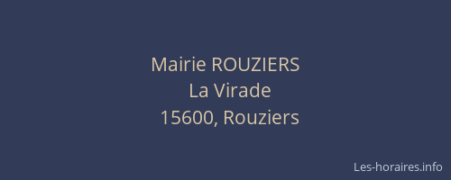 Mairie ROUZIERS