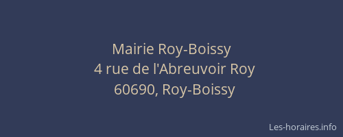 Mairie Roy-Boissy