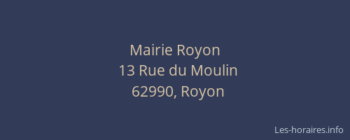 Mairie Royon