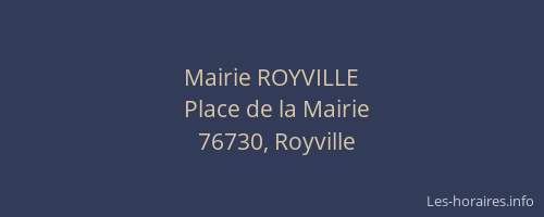 Mairie ROYVILLE