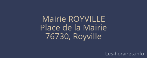 Mairie ROYVILLE