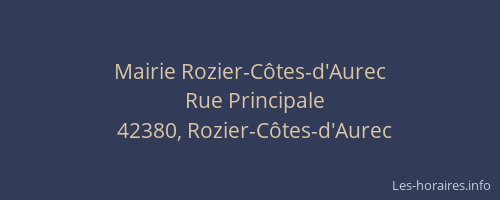 Mairie Rozier-Côtes-d'Aurec