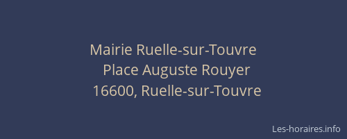 Mairie Ruelle-sur-Touvre