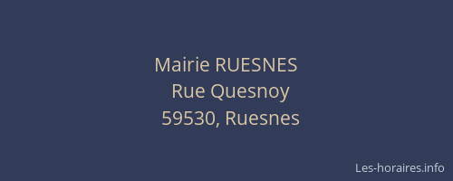 Mairie RUESNES