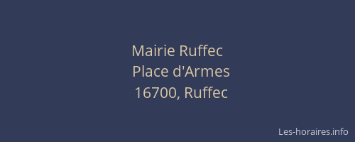 Mairie Ruffec