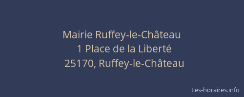 Mairie Ruffey-le-Château