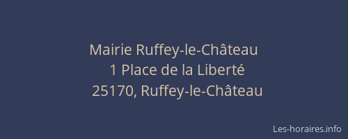 Mairie Ruffey-le-Ch&acirc;teau