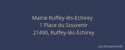 Mairie Ruffey-lès-Echirey
