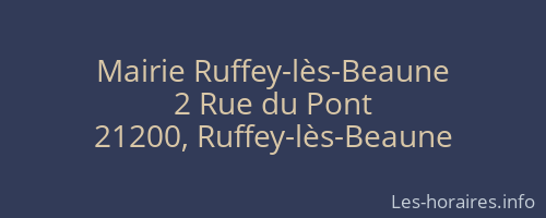 Mairie Ruffey-lès-Beaune