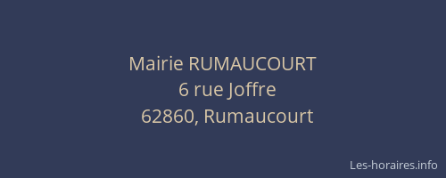 Mairie RUMAUCOURT