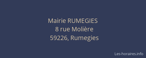 Mairie RUMEGIES