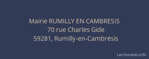 Mairie RUMILLY EN CAMBRESIS