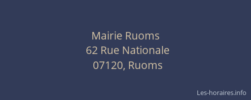 Mairie Ruoms