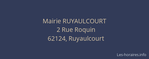 Mairie RUYAULCOURT