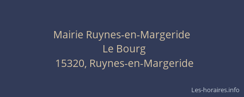 Mairie Ruynes-en-Margeride