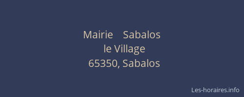 Mairie    Sabalos