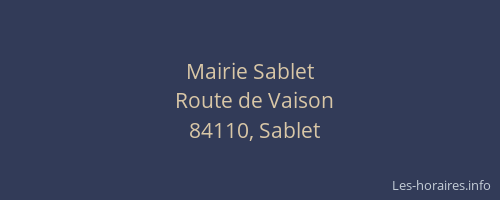 Mairie Sablet