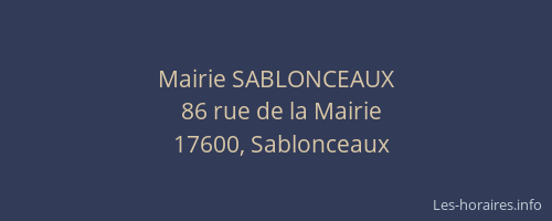 Mairie SABLONCEAUX