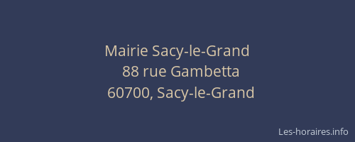 Mairie Sacy-le-Grand