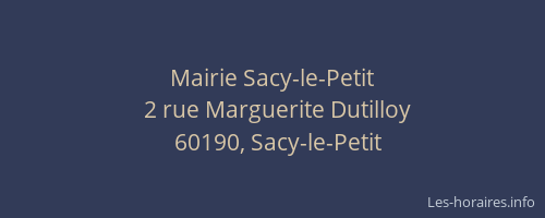 Mairie Sacy-le-Petit