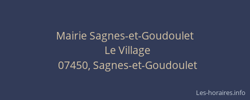 Mairie Sagnes-et-Goudoulet
