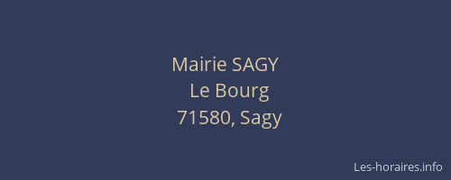 Mairie SAGY