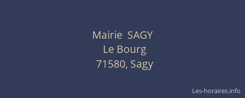 Mairie  SAGY