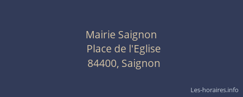 Mairie Saignon