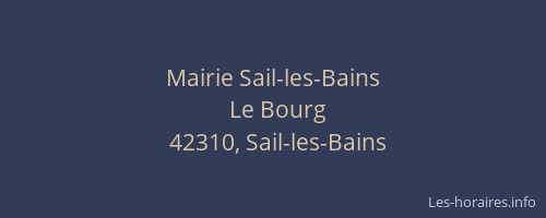 Mairie Sail-les-Bains