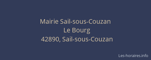 Mairie Sail-sous-Couzan