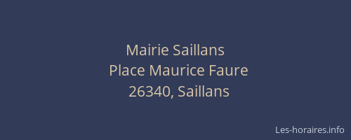 Mairie Saillans