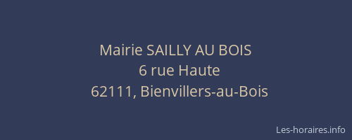 Mairie SAILLY AU BOIS