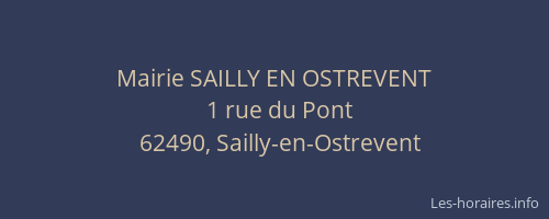 Mairie SAILLY EN OSTREVENT