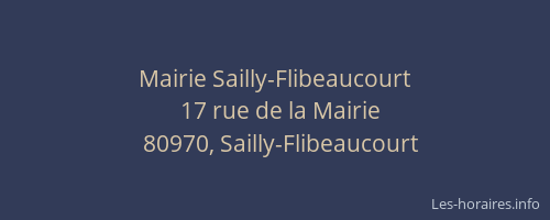 Mairie Sailly-Flibeaucourt
