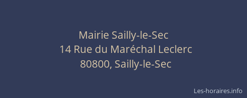 Mairie Sailly-le-Sec