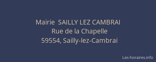 Mairie  SAILLY LEZ CAMBRAI