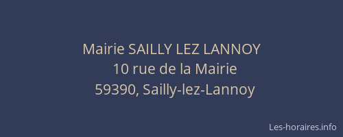 Mairie SAILLY LEZ LANNOY