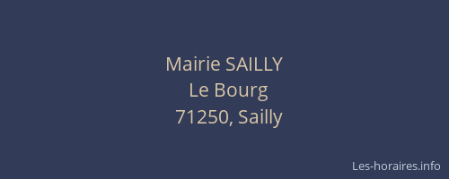 Mairie SAILLY
