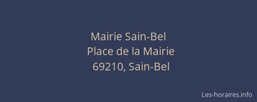 Mairie Sain-Bel