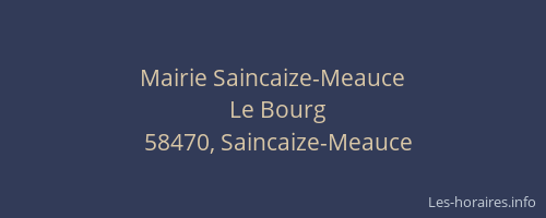 Mairie Saincaize-Meauce