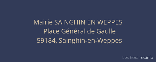 Mairie SAINGHIN EN WEPPES